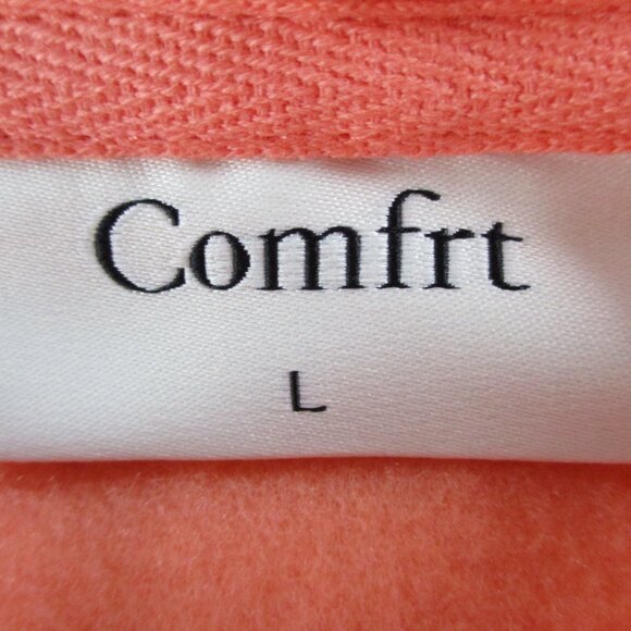 COMFRT Hoodie Adult Large Coral Orange Fleece Signature Sweatshirt Limited Ed - Picture 6 of 11